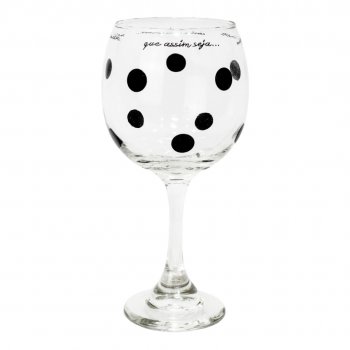 Taça de Gin Vidro 314 219-220 600ml Decorada Poa