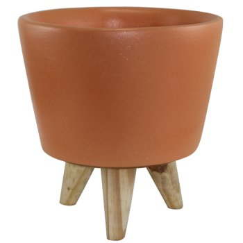 Vaso Redondo C/pé terracota - 400ml