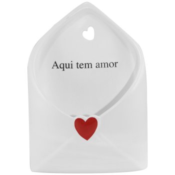 Envelope Aqui tem amor Cerâmica